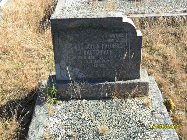 RAUBENHEIMER Georg Johan Frederick 1896-1966