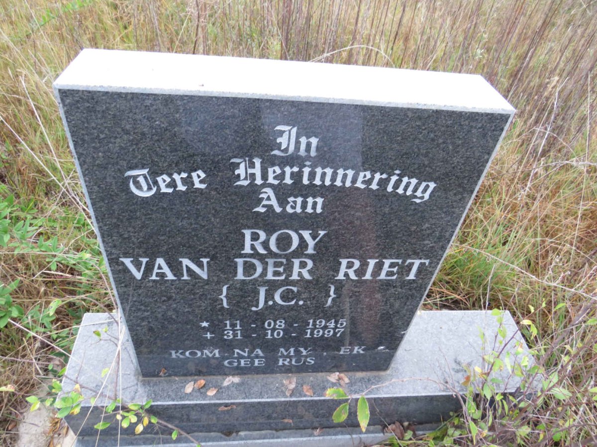 RIET Roy, van der 1945-1997