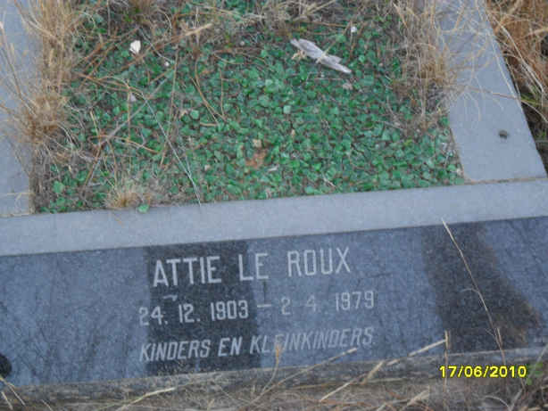 ROUX Attie, le 1903-1979