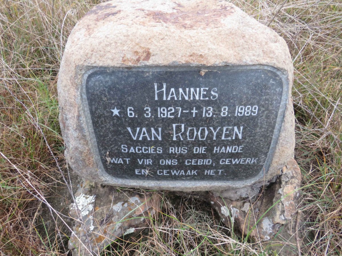 ROOYEN Hannes, van 1927-1989