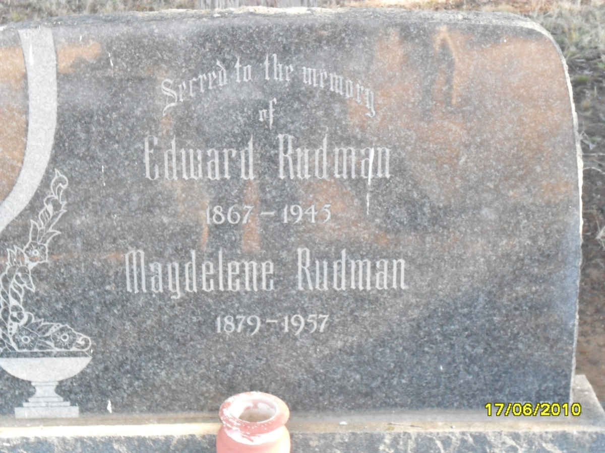 RUDMAN Edward 1867-1945 &amp; Magdelene 1879-1957