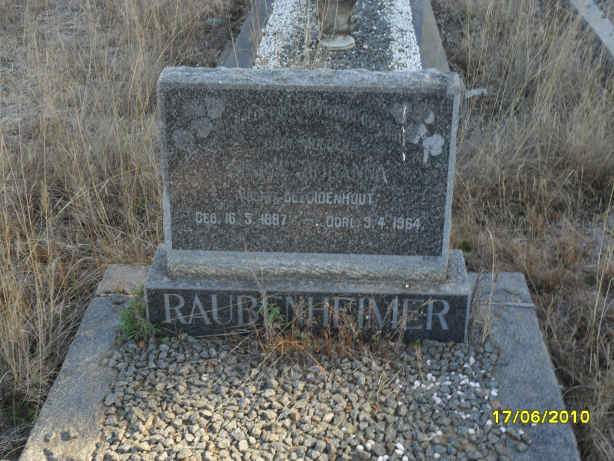 RAUBENHEIMER Maria Johanna nee BEZIDENHOUT 1887-1964