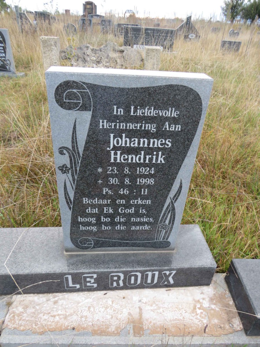 ROUX Johannes Hendrik, le 1924-1998