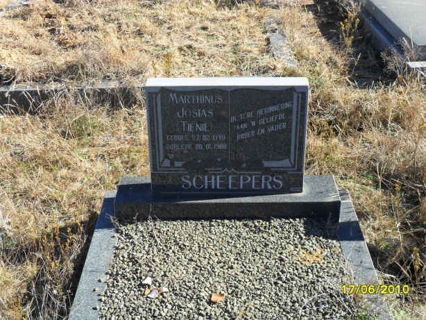 SCHEEPERS Martinus Josias 1949-1988