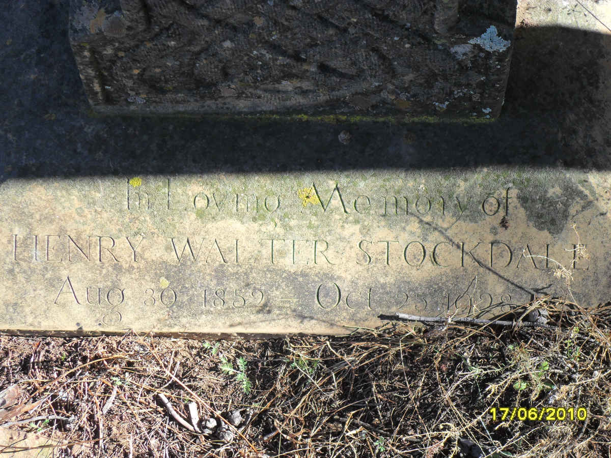 STOCKDALE Henry Walter 1852-1928