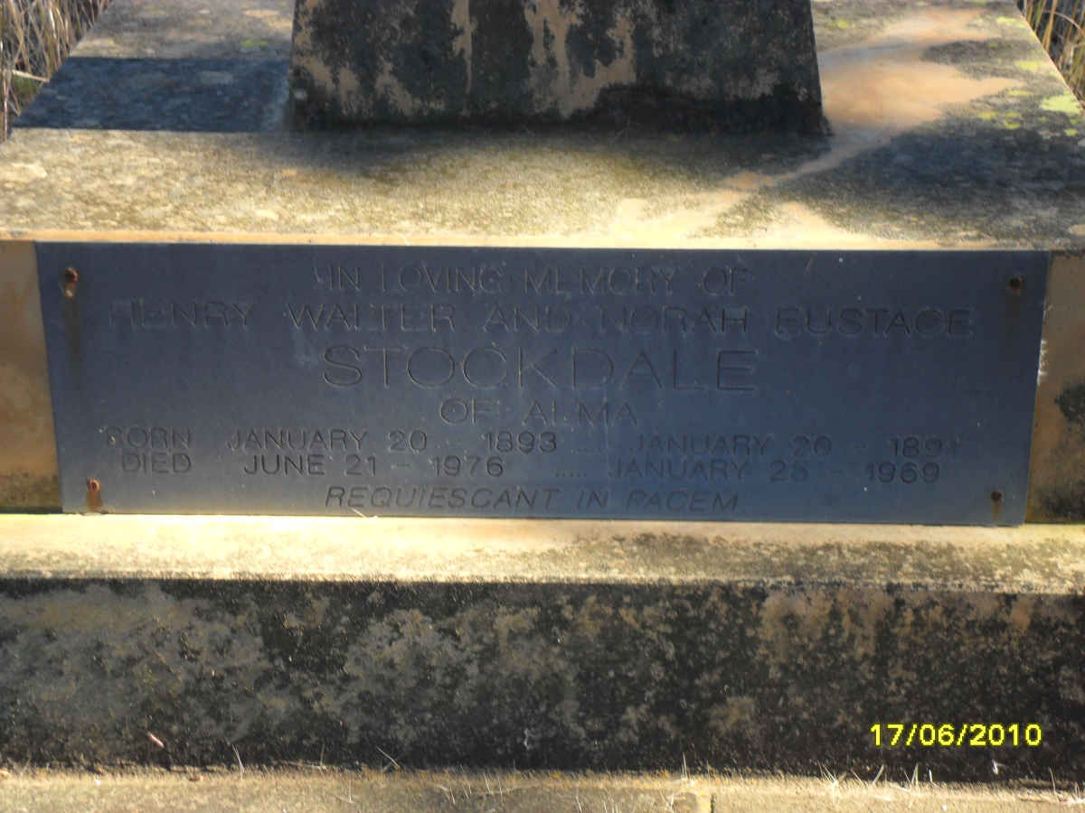 STOCKDALE Henry Walter 1893-1976 &amp; Norah Eustace 1894-1969