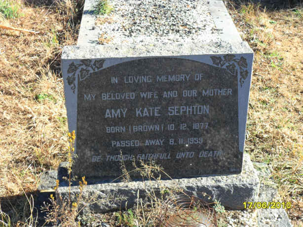 SEPHTON Amy Kate nee BROWN 1877-1959