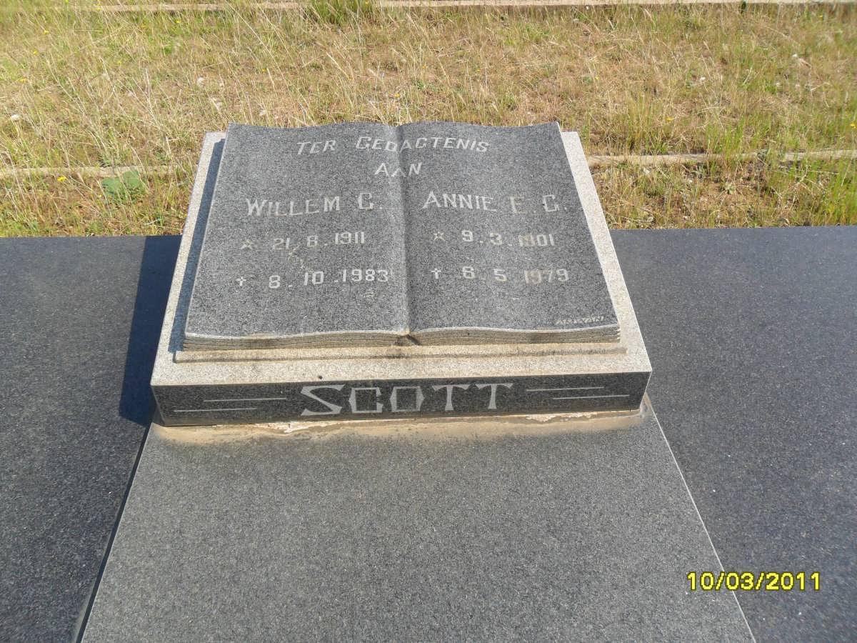 SCOTT Willem C. 1911-1983 &amp; Annie E.G. 1901-1979