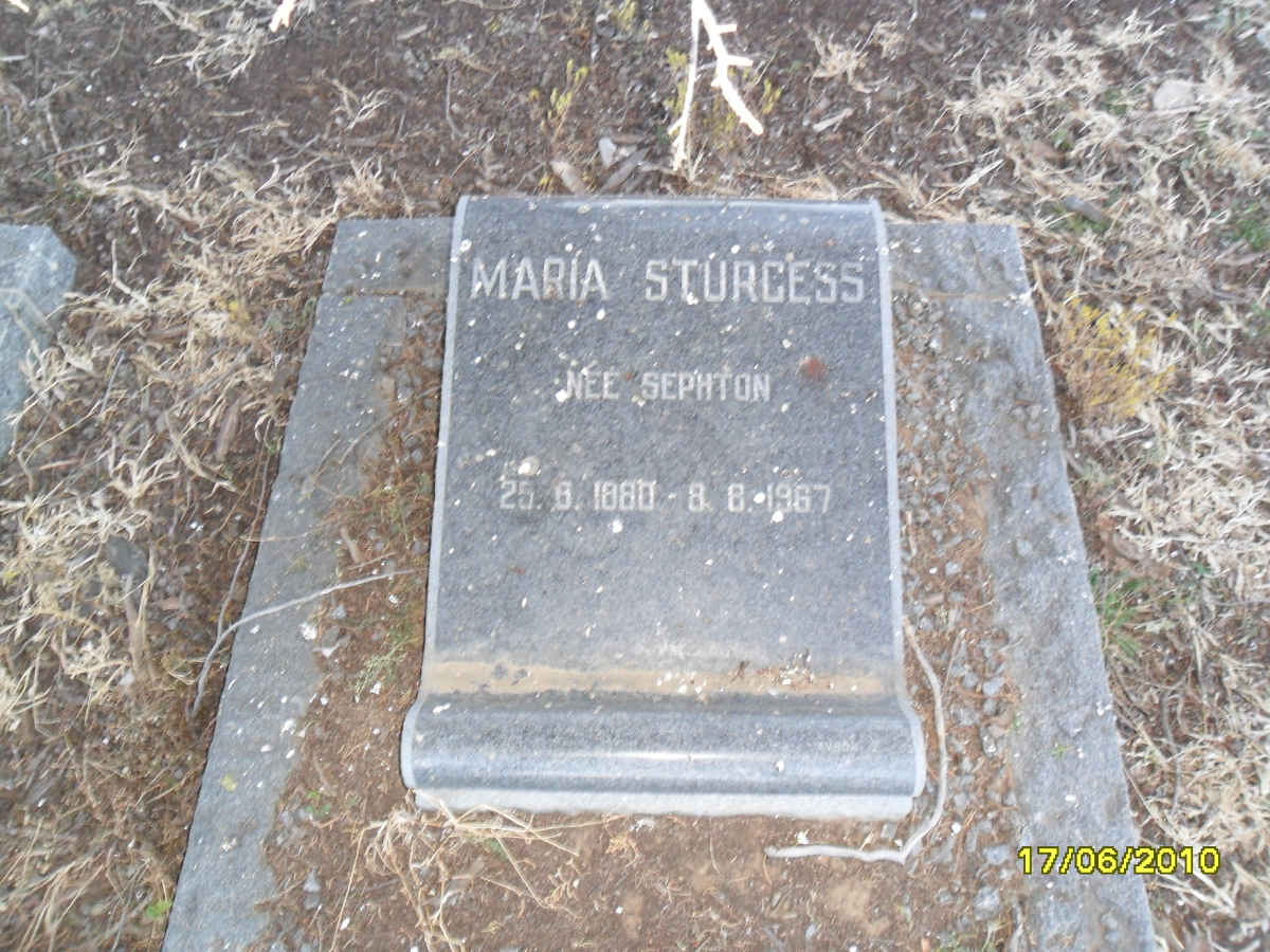 STURGESS Maria nee SEPHTON 1880-1967