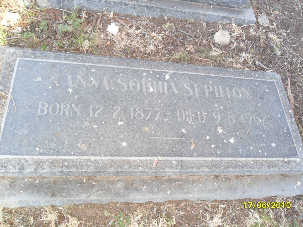 SEPHTON Anna Sophia 1877-1962