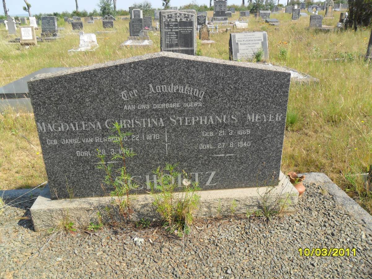 SCHOLTZ Stephanus Meyer 1869-1940 &amp; Magdalena Christina JANSE VAN RENSBURG 1878-1957
