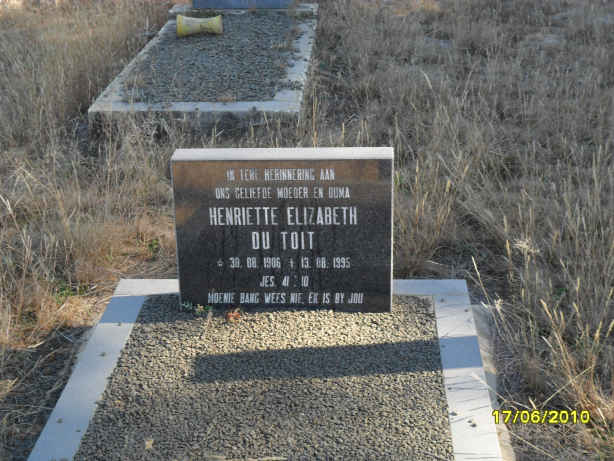 TOIT Henriette Elizabeth, du 1906-1995