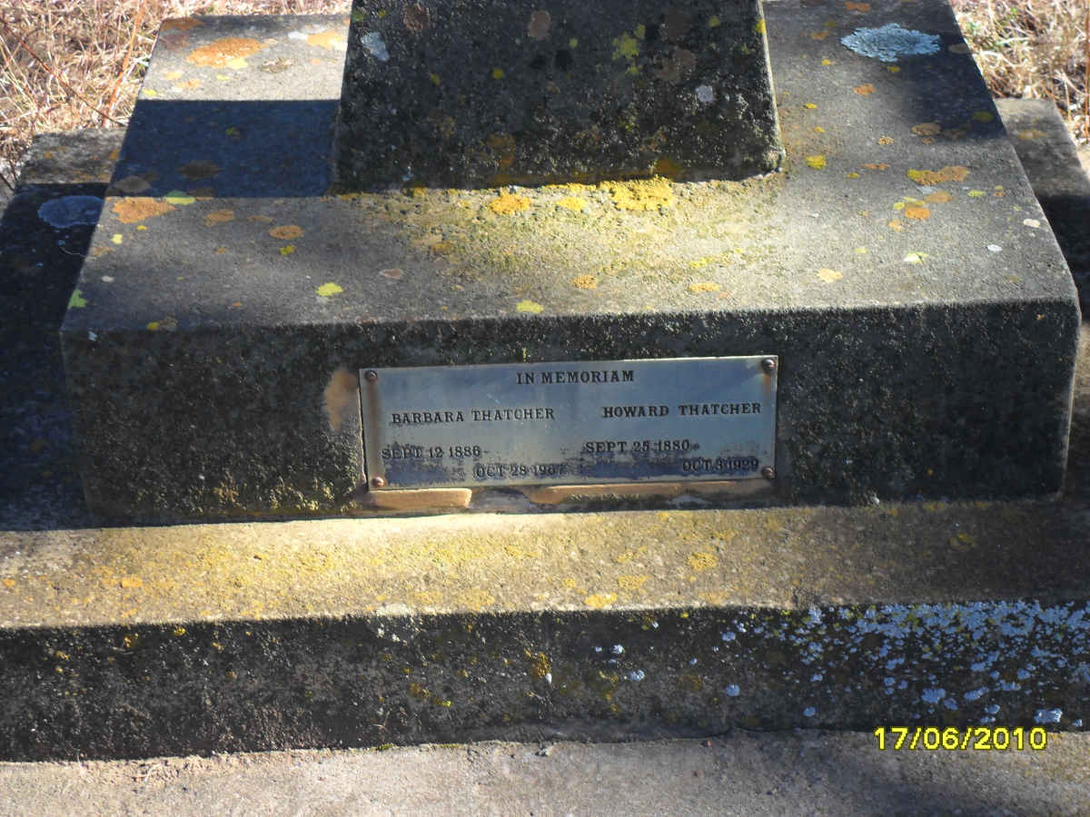 THATCHER Howard 1880-1929 &amp; Barbara 1886-1967