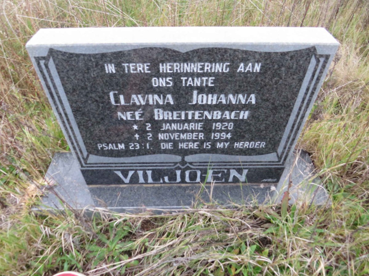 VILJOEN Clavina Johanna nee BREITENBACH 1920-1994