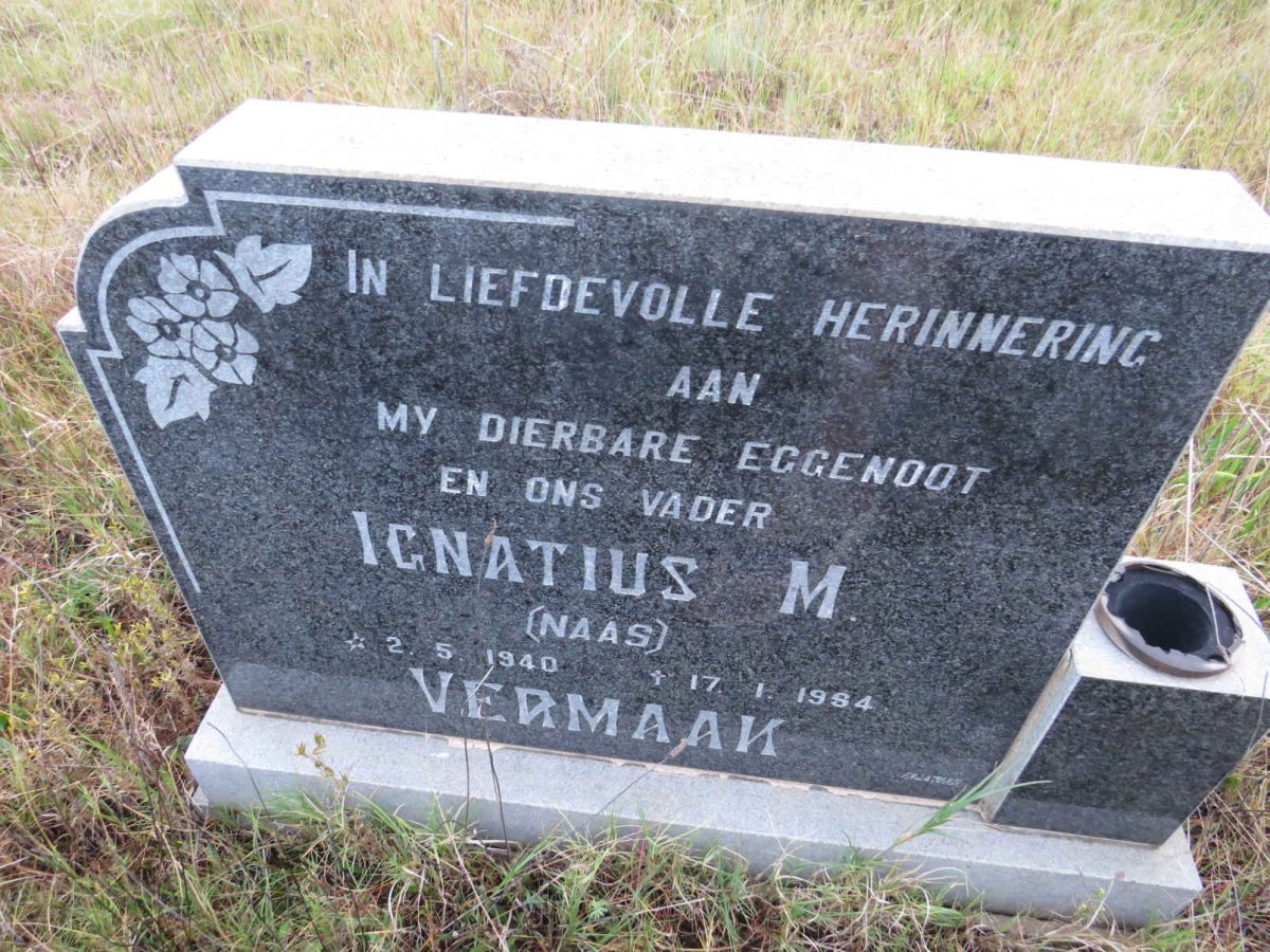 VERMAAK Ignatius M. 1940-1984