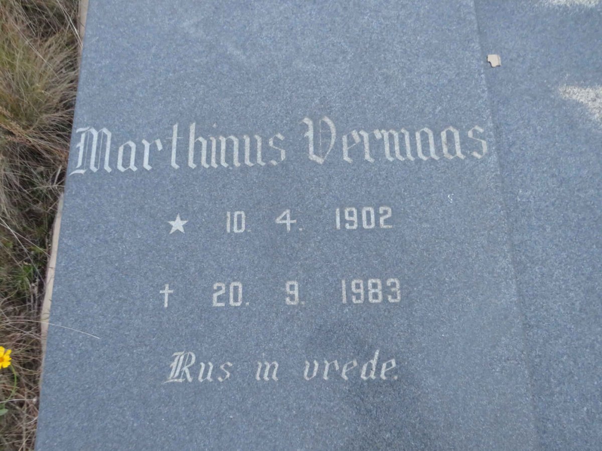 VERMAAS Marthinus 1902-1983