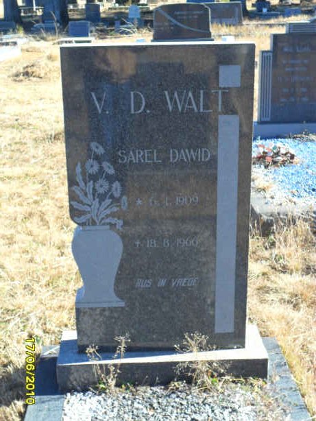 WALT Sarel Dawid, van der 1909-1966