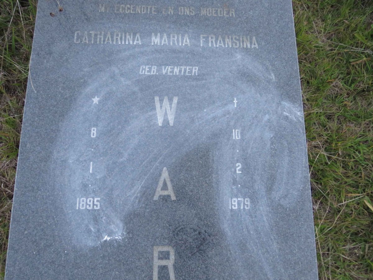 WARDE Catharina Maria Fransina nee VENTER 1895-1979 _1