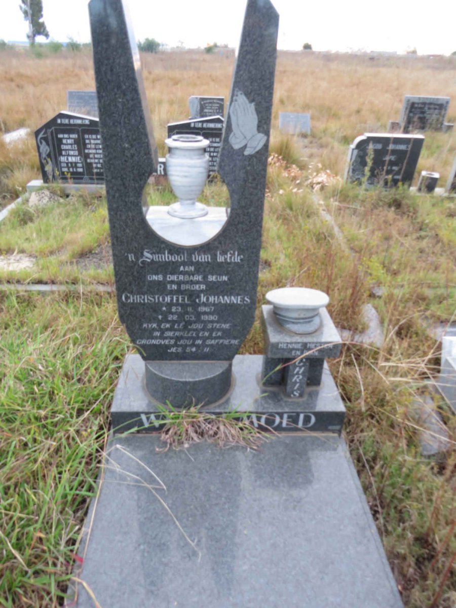 WELGEMOED Christoffel Johannes 1967-1990