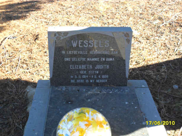 WESSELS Elizabeth Judith nee STEYN  -1958