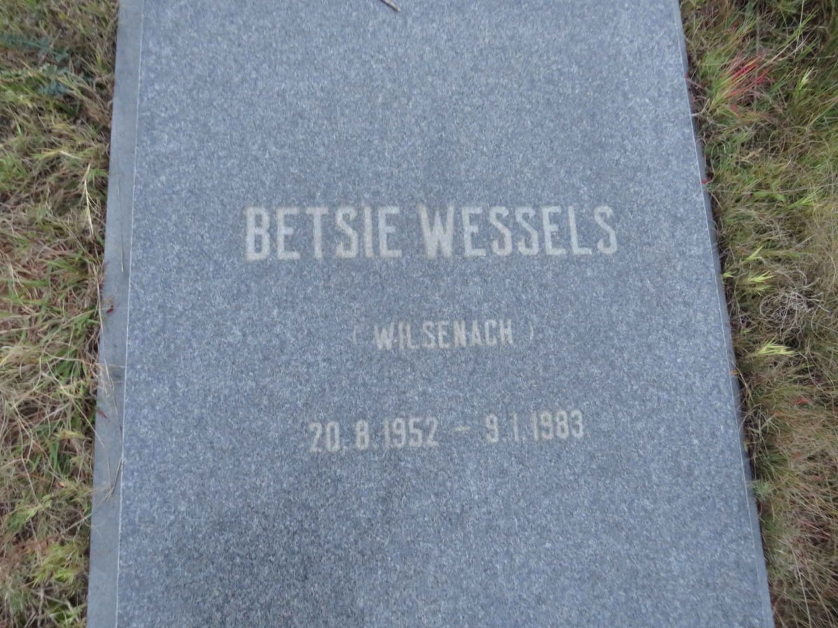 WESSELS Betsie nee WILSENACH 1952-1983