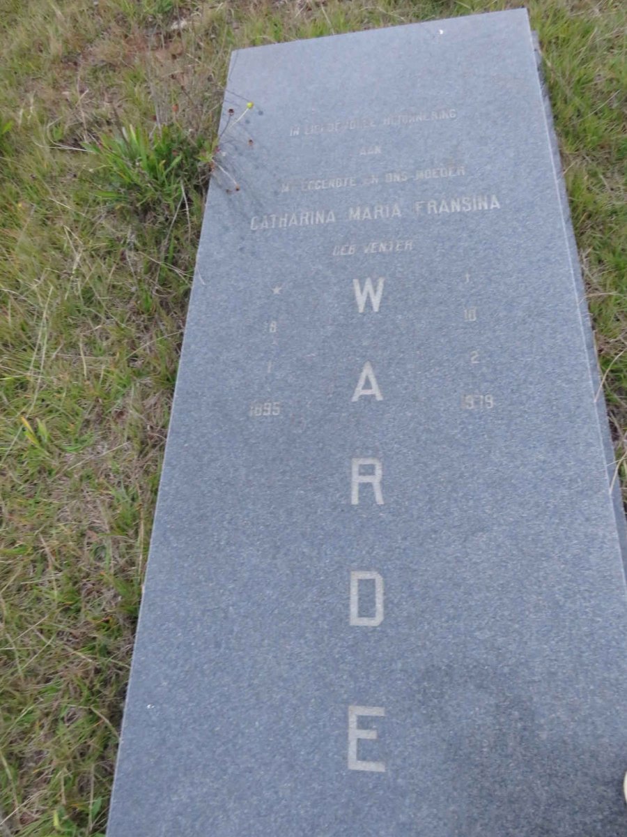 WARDE Catharina Maria Fransina nee VENTER 1895-1979 _2