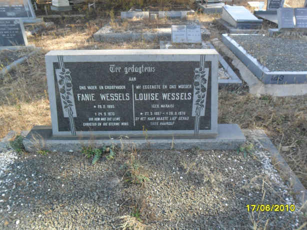 WESSELS Fanie  &amp; Louise MARAIS