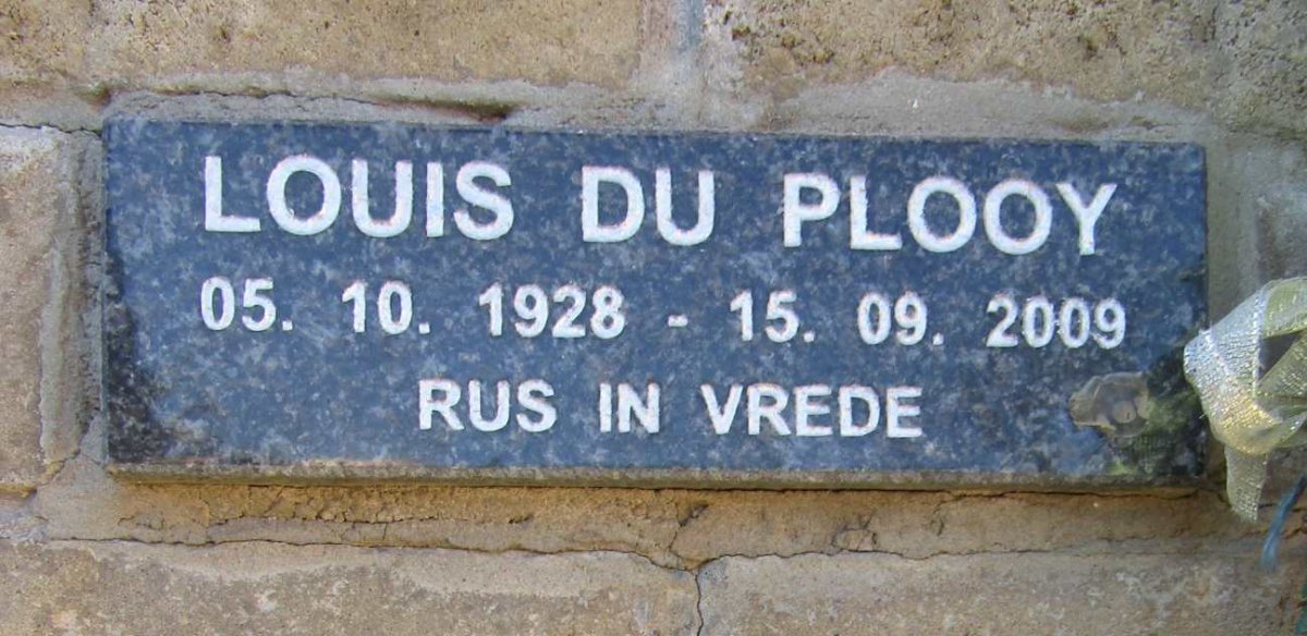 PLOOY Louis, du 1928-2009