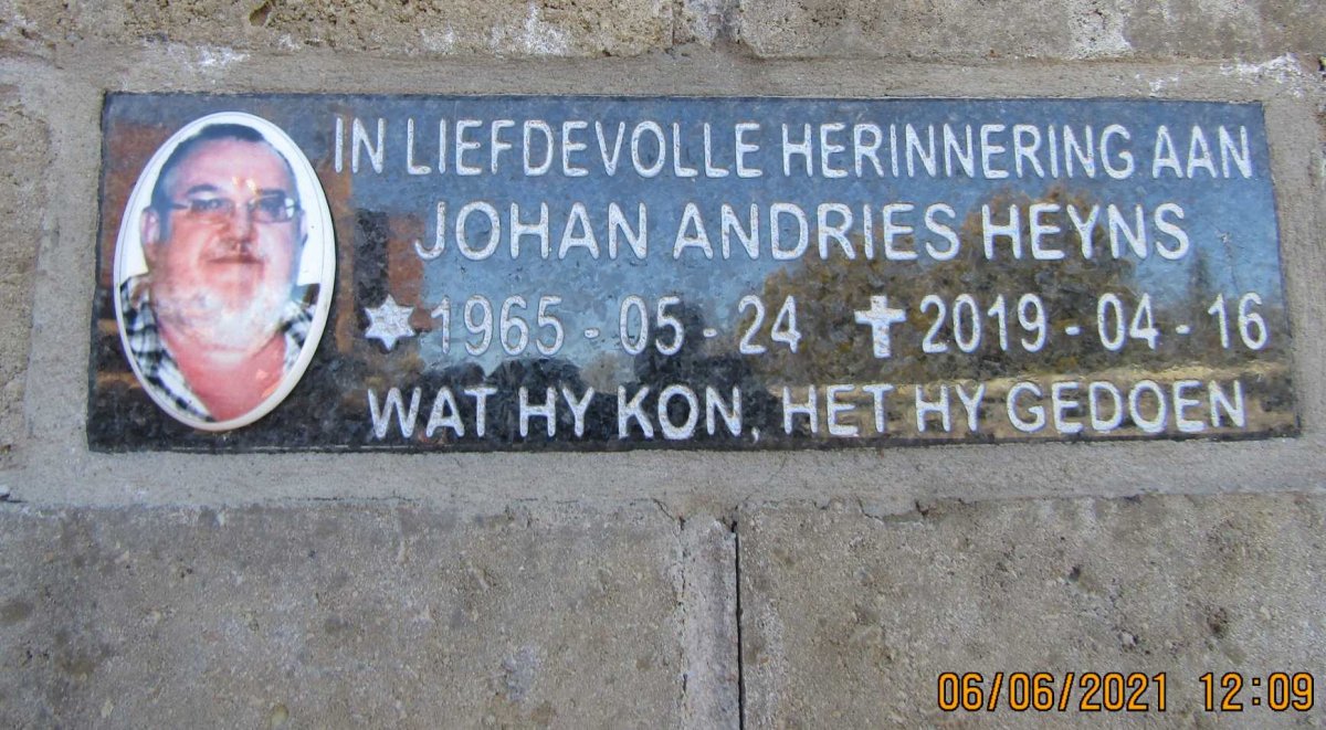 HEYNS Johan Andries 1965-2019