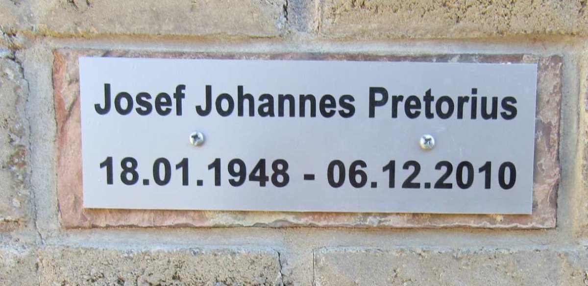 PRETORIUS Josef Johannes 1948-2010