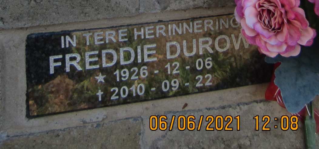 DURROW Freddie 1926-2010