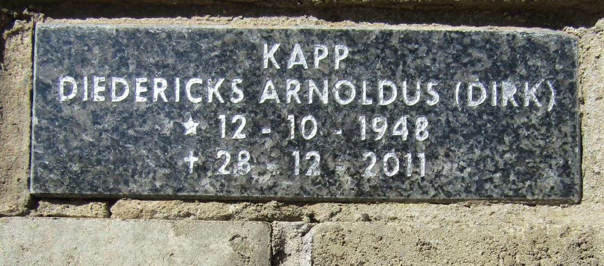 KAPP Diedericks Arnoldus 1948-2011