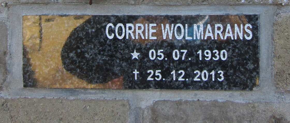 WOLMARANS Corrie 1930-2013