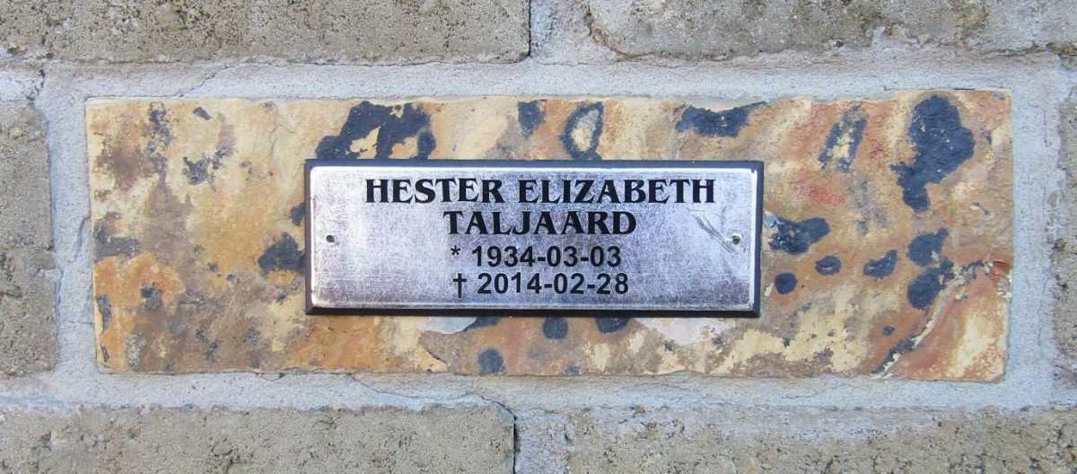 TALJAARD Hester Elizabeth 1934-2014
