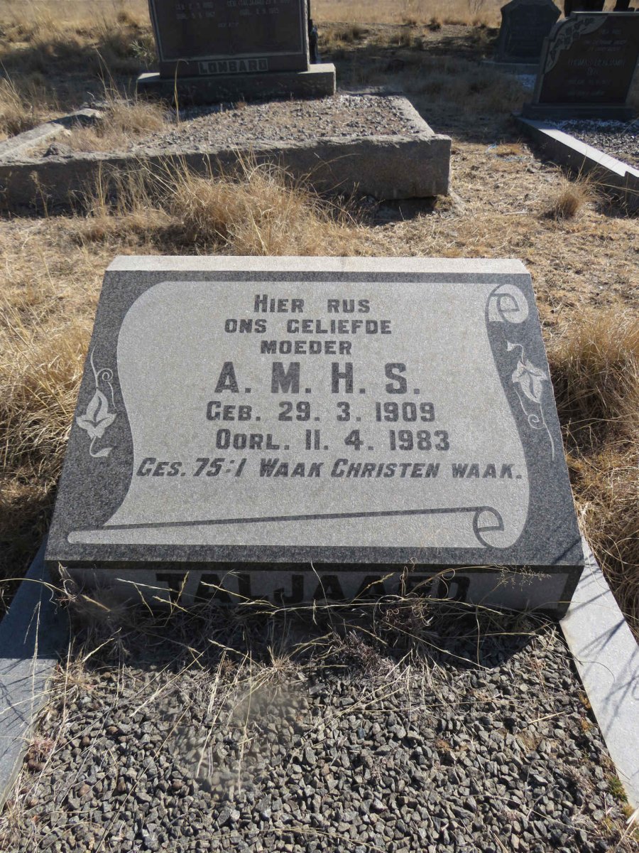 TALJAARD A.M.H.S. 1909-1983