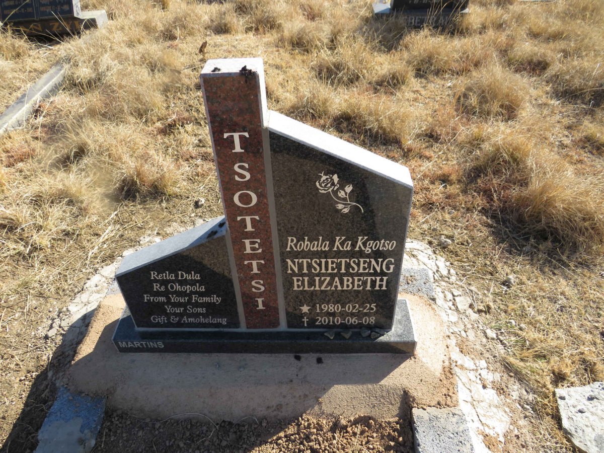 TSOTETSI Ntsietseng Elizabeth 1980-2010
