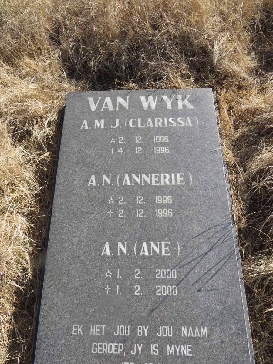 WYK A.M.J., van 1996-1996 :: VAN WYK A.N. 1996-1996 :: VAN WYK A.N. 2000-2000
