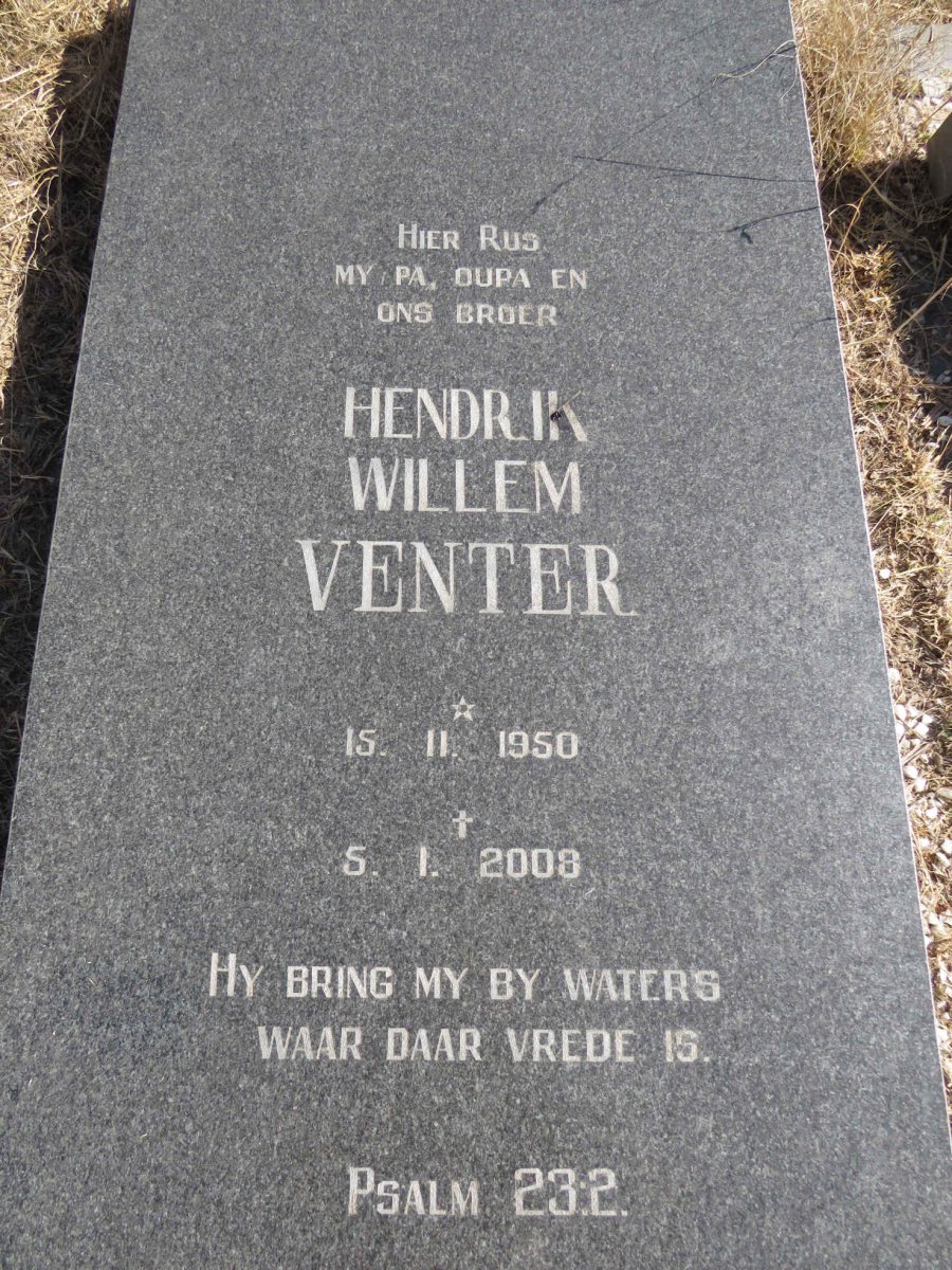 VENTER Hendrik Willem 1950-2008