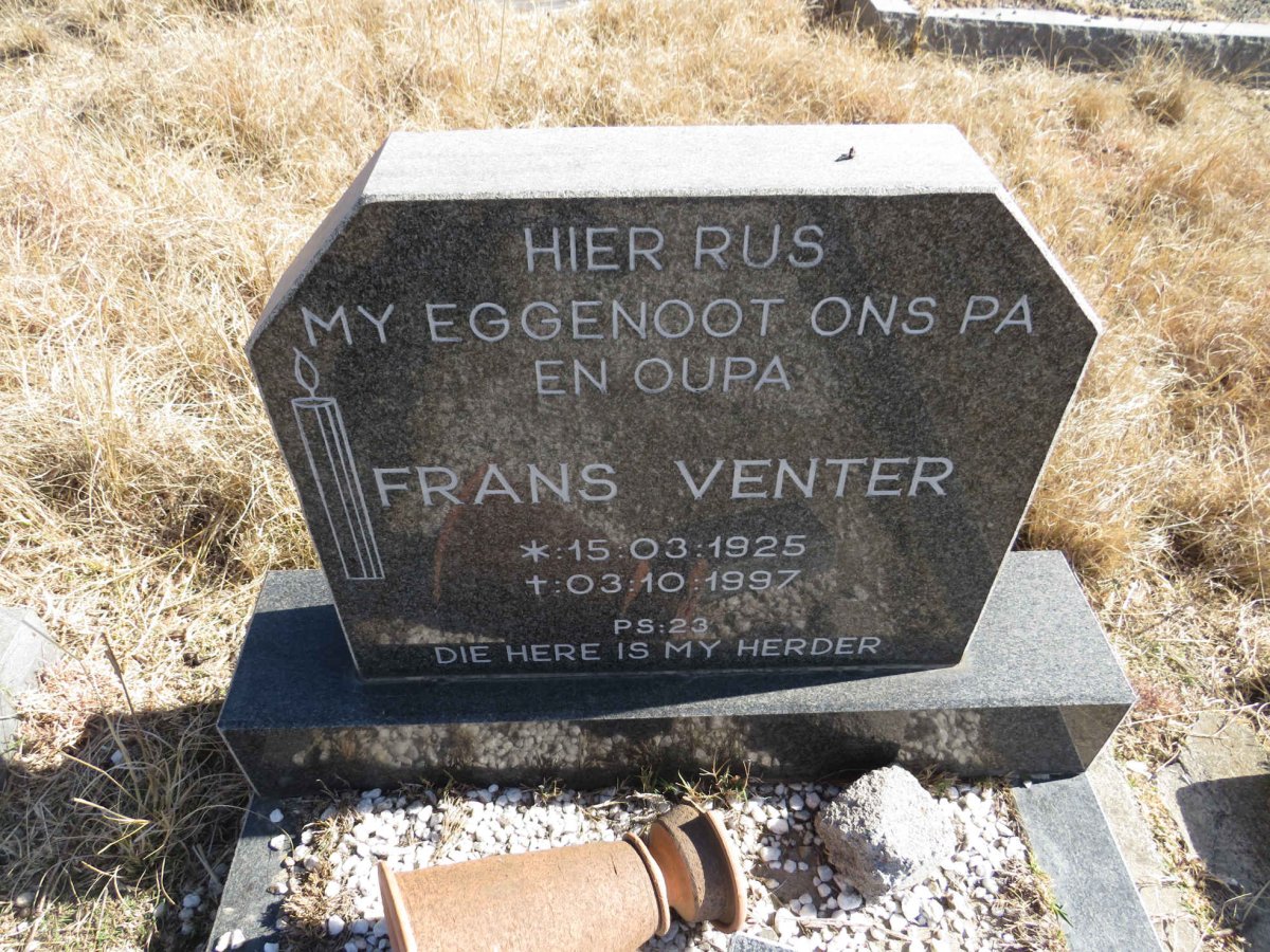 VENTER Frans 1925-1997