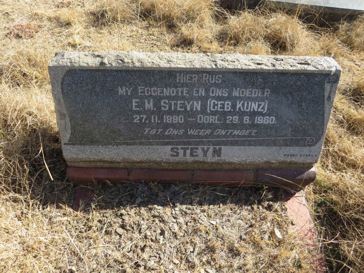 STEYN E.M. nee KUNZ 1890-1960