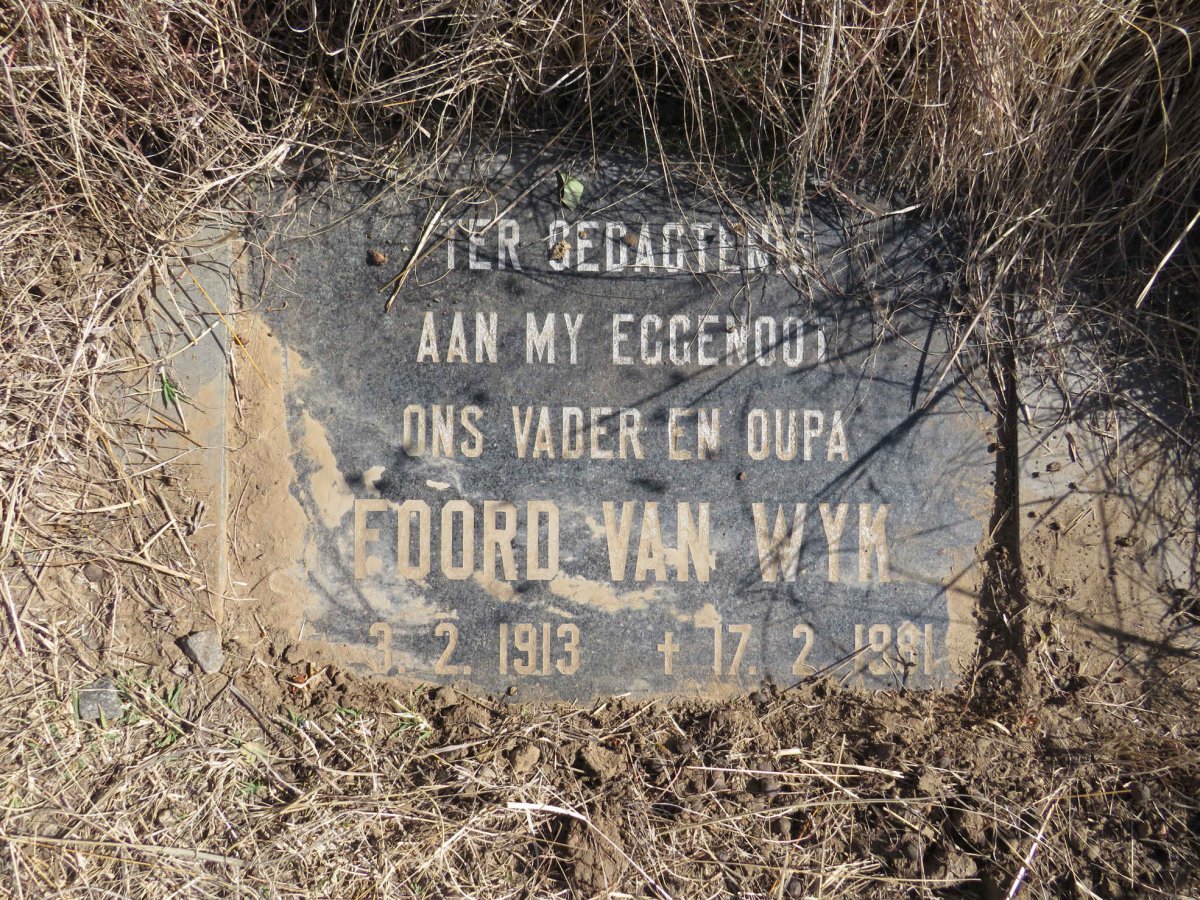 WYK Foord, van 1913-1981