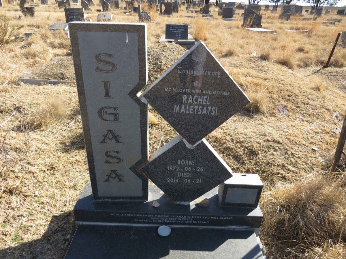 SIGASA Rachel Maletsatsi 1972-2014
