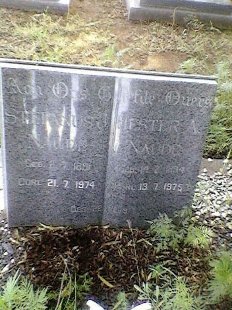 NAUDE Stephanus J. 1891-1974 &amp; Hester A. 1894-1975