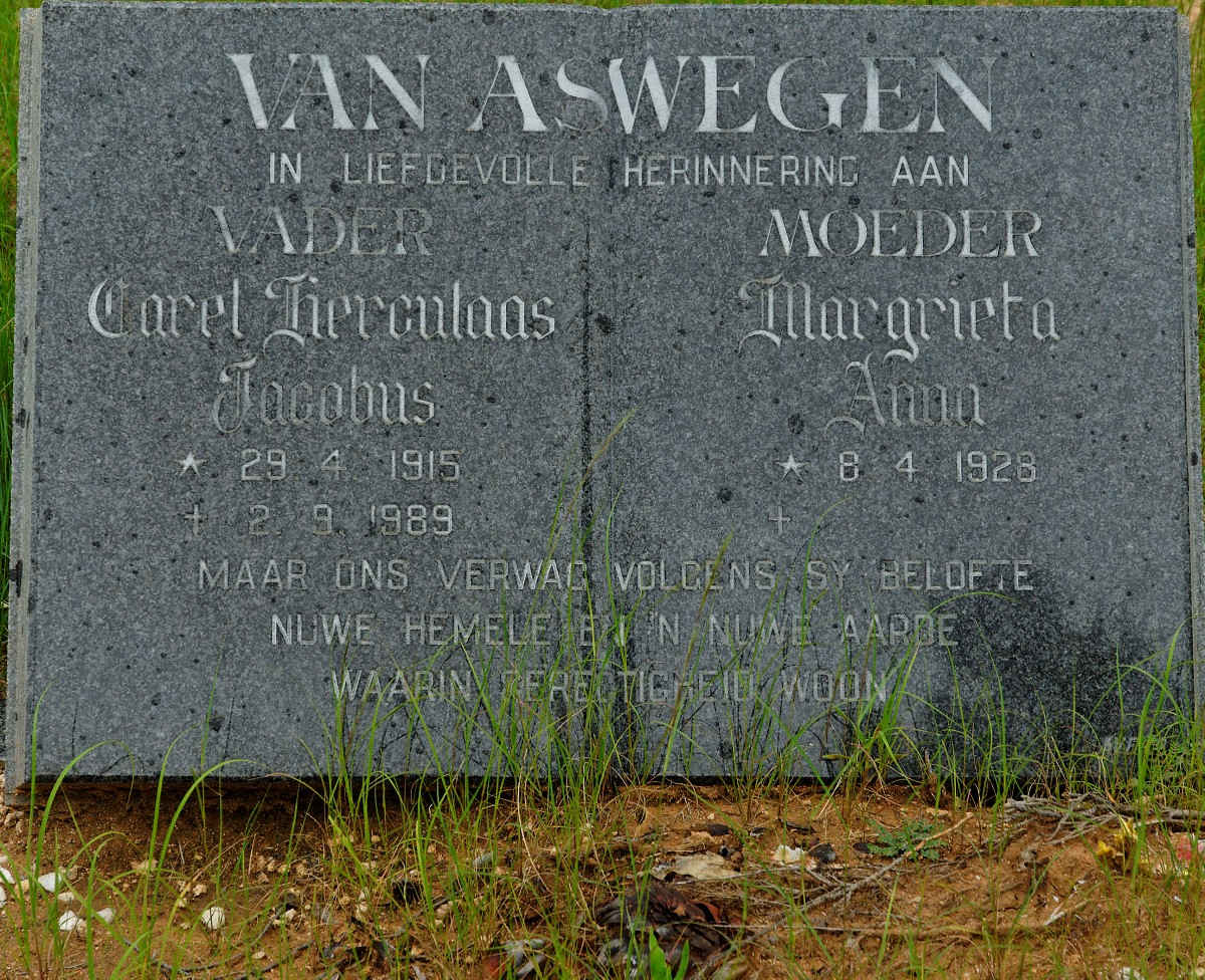ASWEGEN Carel Herculaas Jacobus, van 1915-1989 &amp; Margrieta Anna 1928-