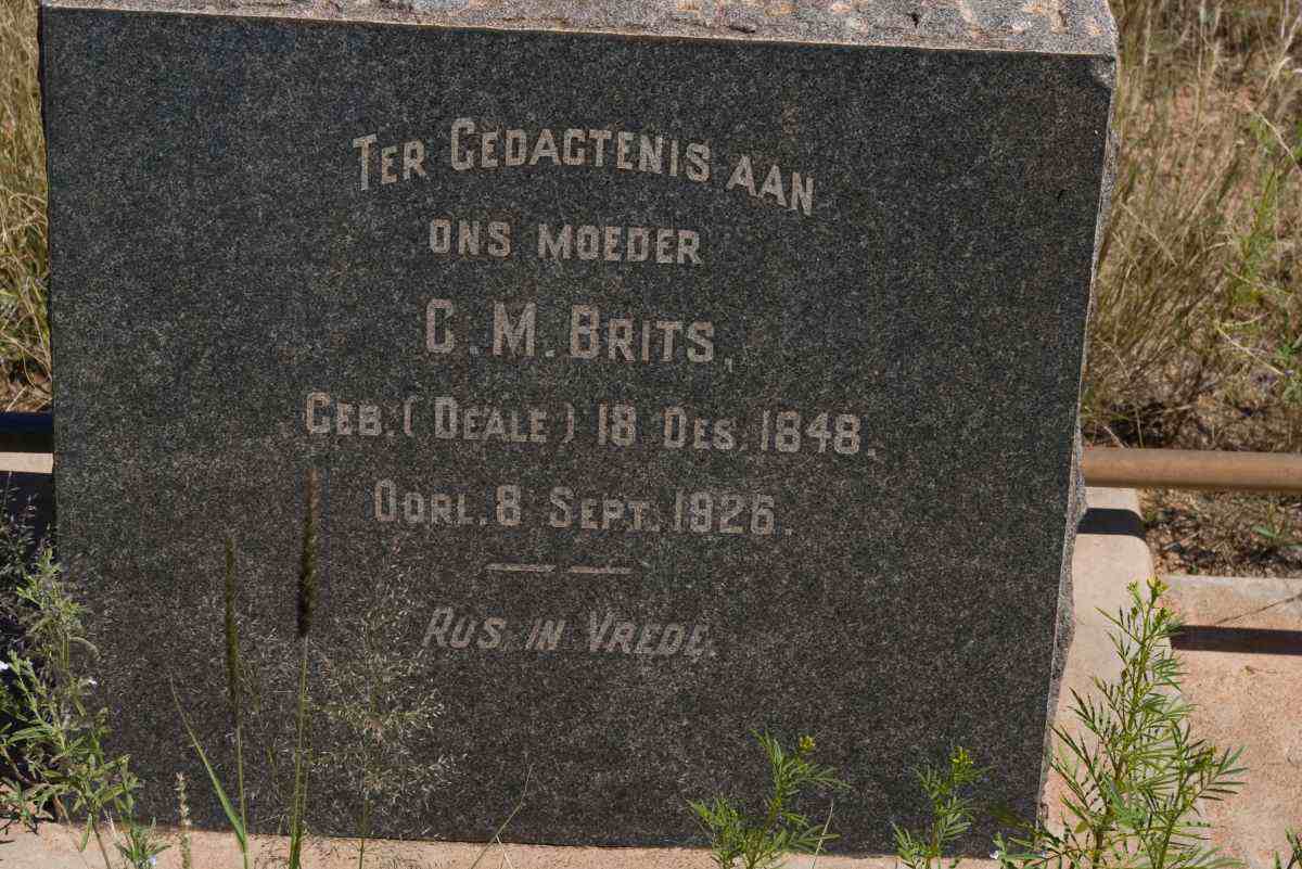 BRITS C.M. nee DEALE 1848-1926