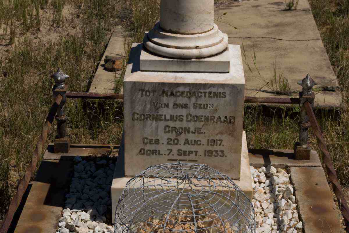 CRONJE Cornelius Coenraad 1917-1933