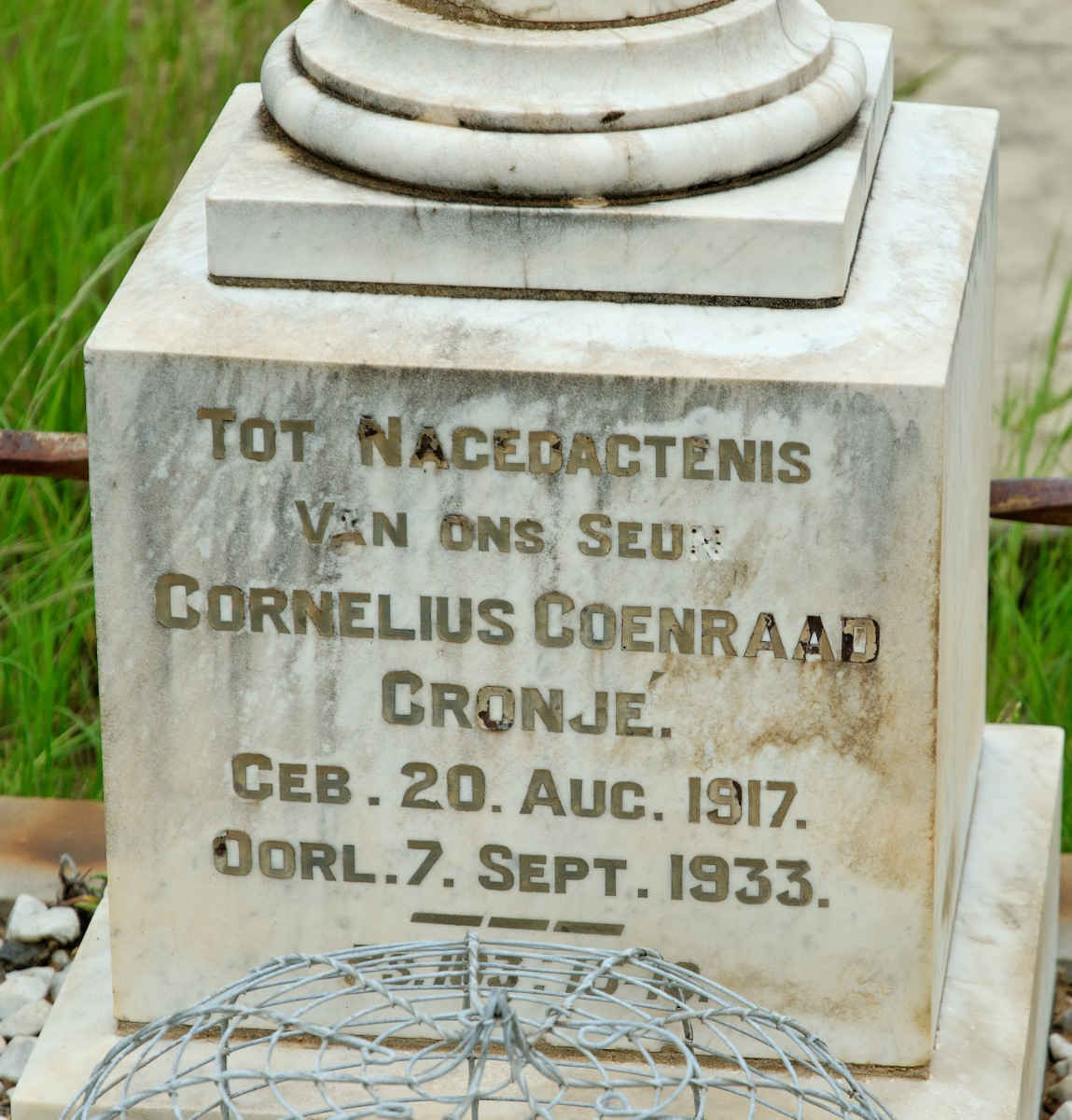 CRONJE Cornelius Coenraad 1917-1933