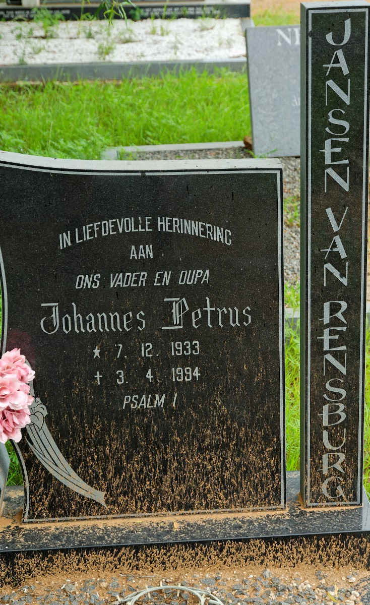 RENSBURG Johannes Petrus, Janse van 1933-1994