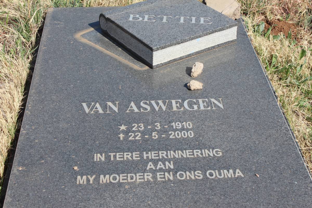 ASWEGEN Bettie, van 1910-2000