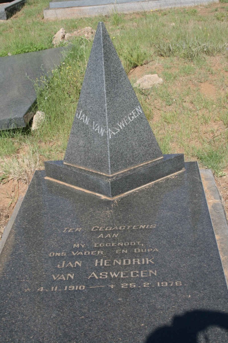 ASWEGEN Jan Hendrik, van 1910-1976
